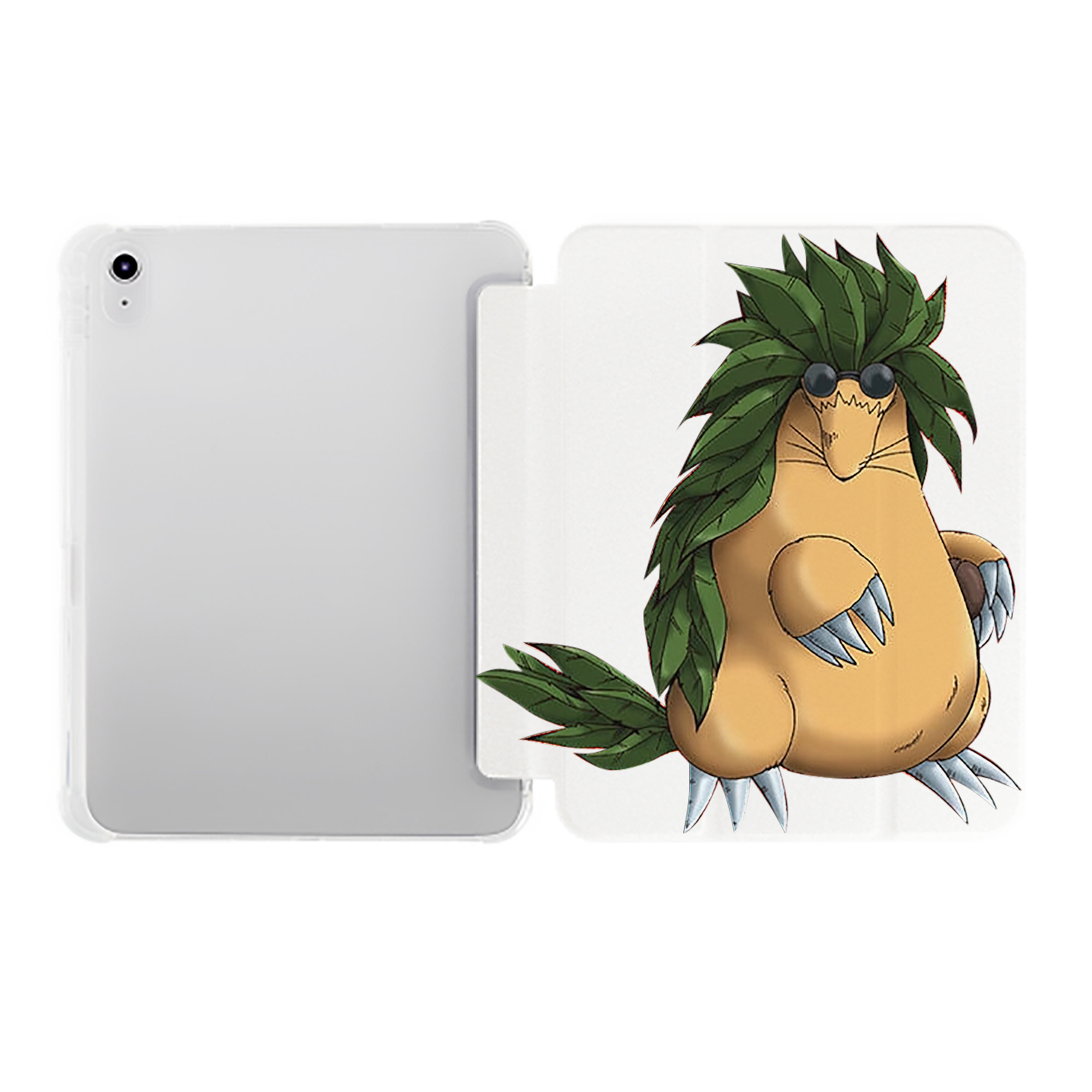 （画像用） 遊☆戯☆王 Yu-Gi-Oh! IPad ケース ペン収納付き 三つ折りスタンド PUレザー×シリコン 対応機種9.5/10.5/10.9インチ